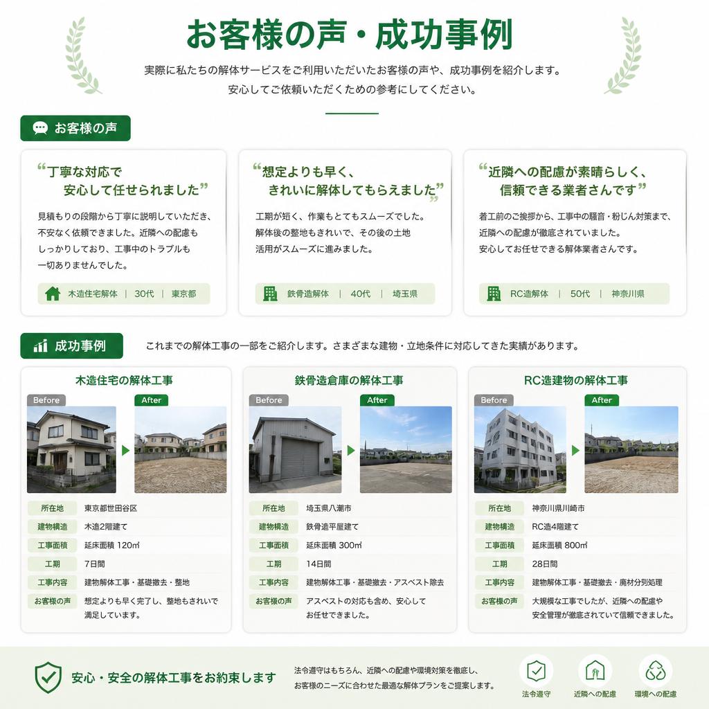 お客様の声・施工実績