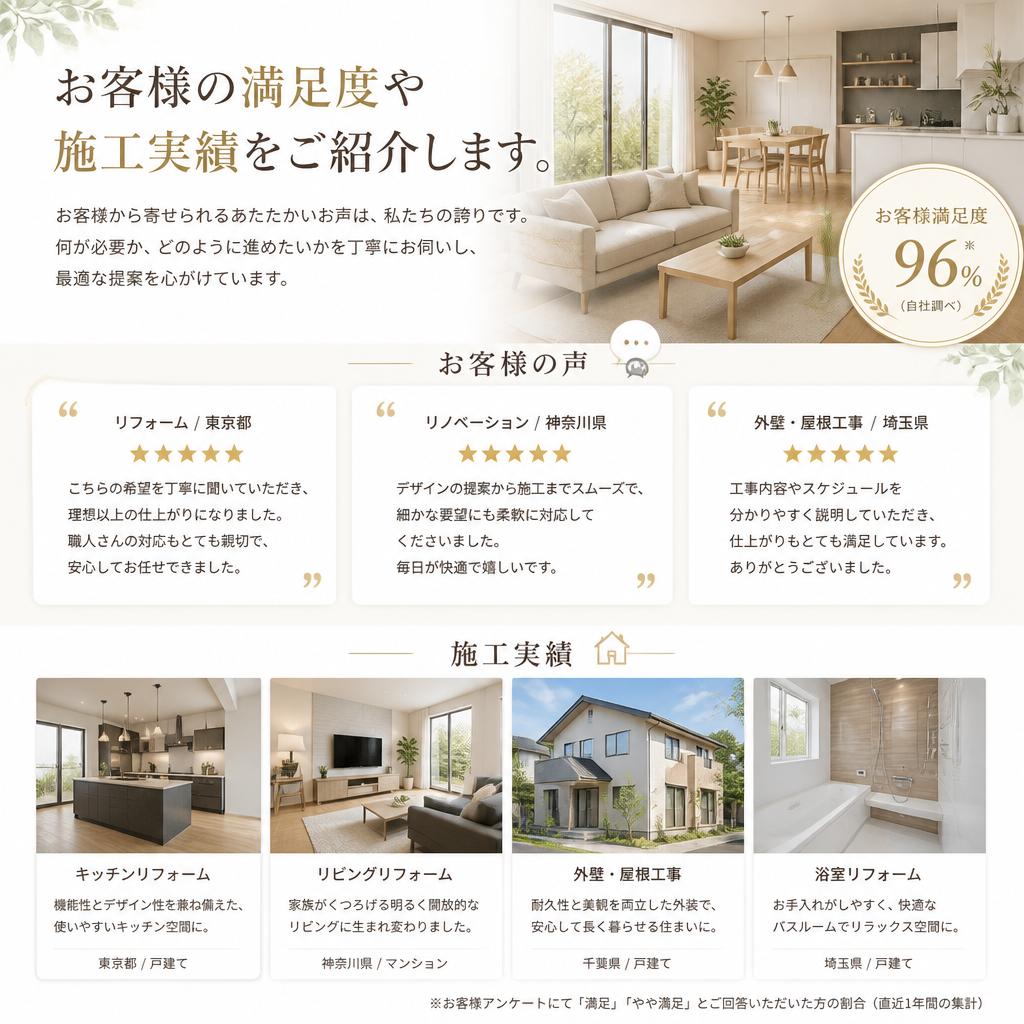 皆様のお声を大切に