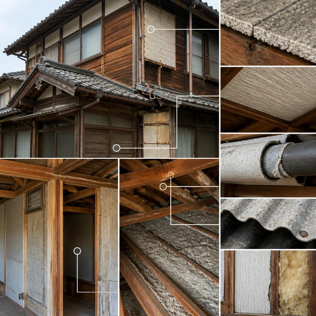 木造住宅におけるアスベストの存在