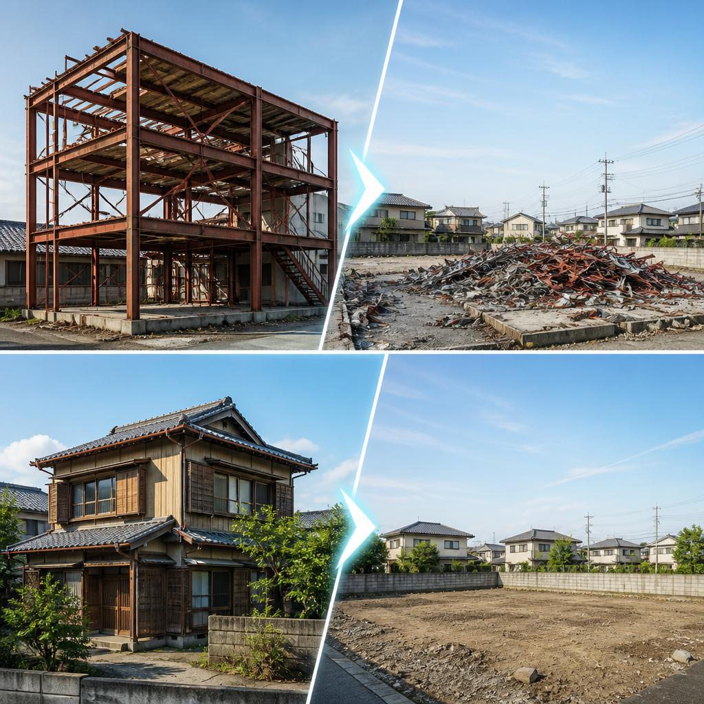 鉄骨造や木造住宅の解体をもっと簡単に、安心して依頼できるサービス