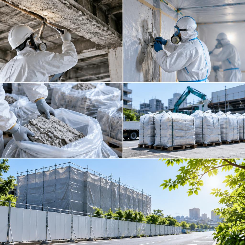 アスベスト除去と廃棄物処理も、適切な手順で安全に
