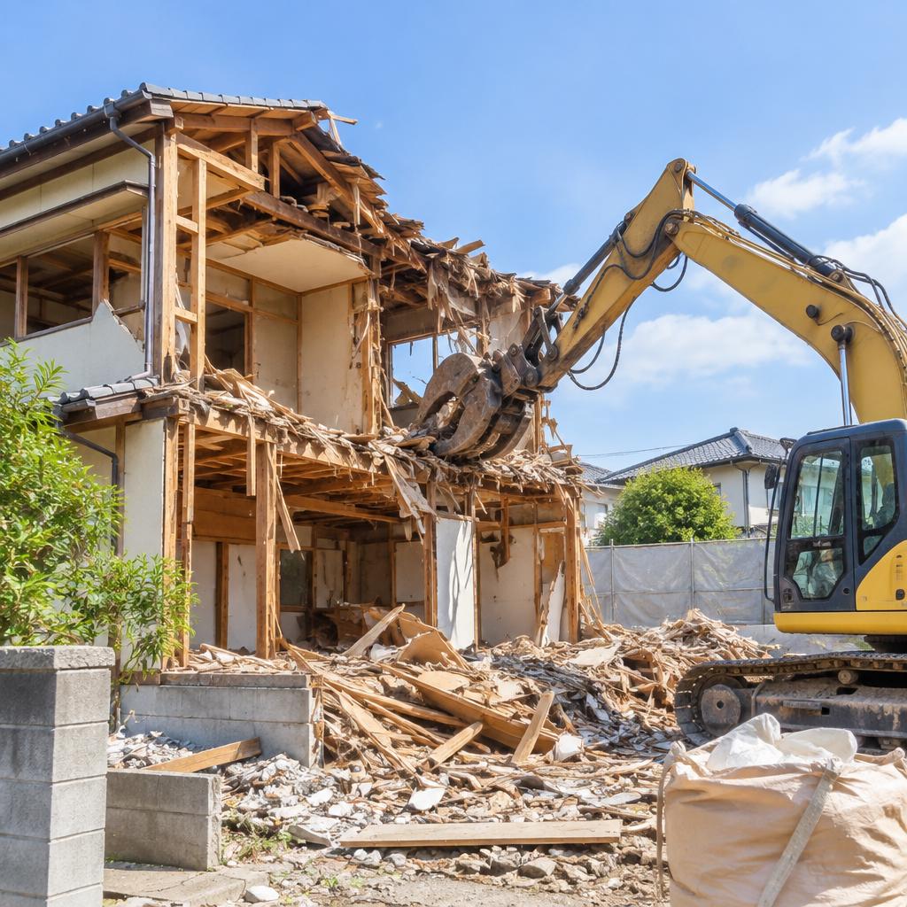 木造住宅の解体依頼は、安心と納得を大切にする株式会社AIMへ。現地調査から解体見積もり、アスベスト調査まで、有資格者が丁寧に対応します。