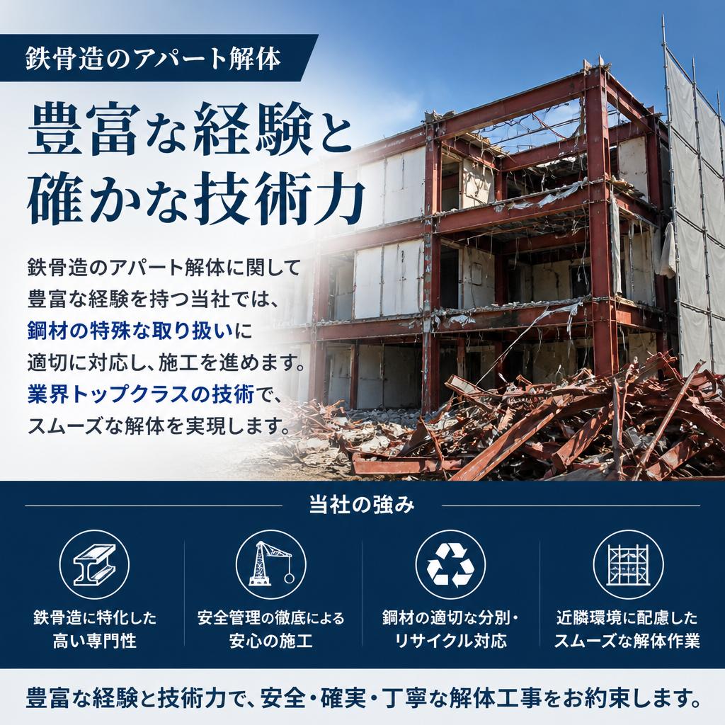 鉄骨造アパートへの対応