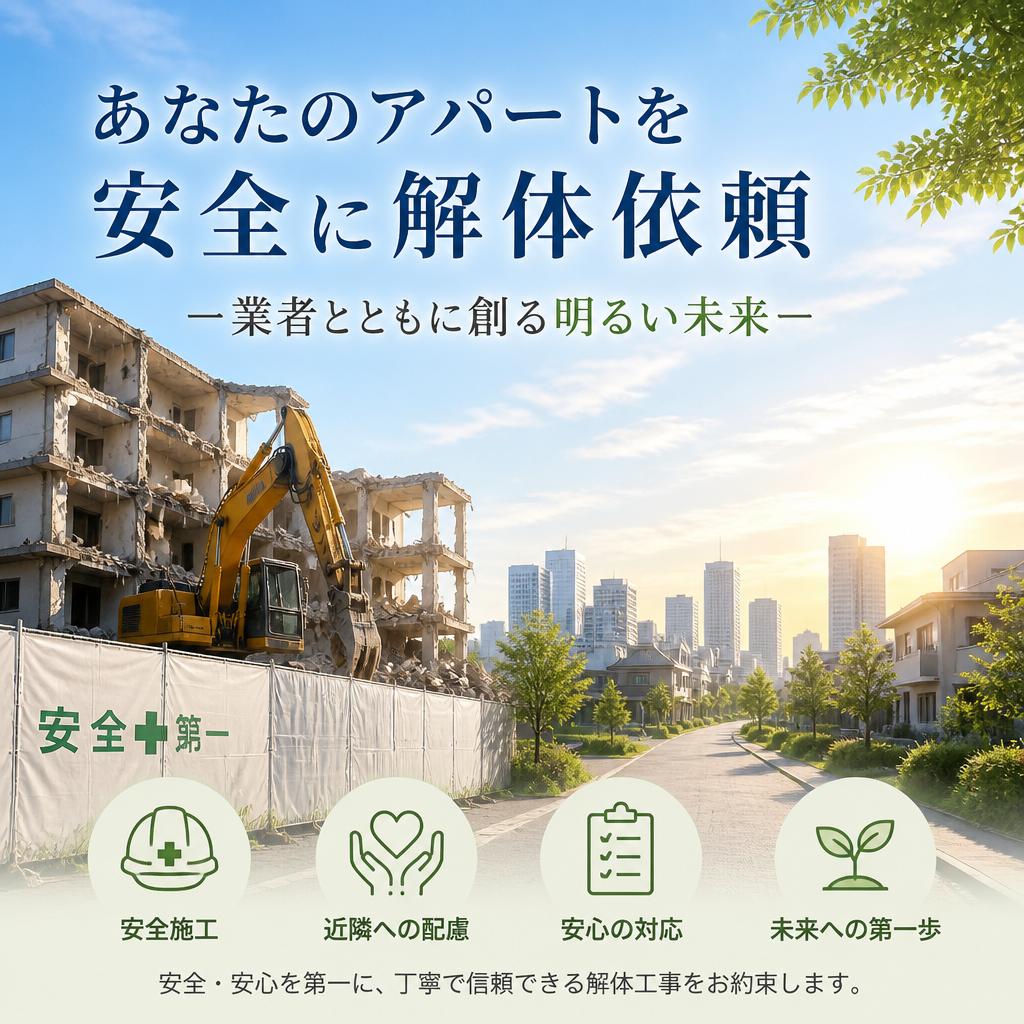 あなたのアパートを安全に解体依頼—業者とともに創る明るい未来