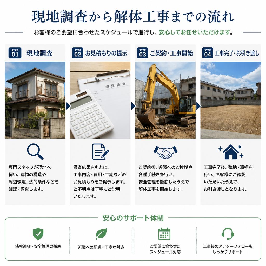 解体工事の流れ