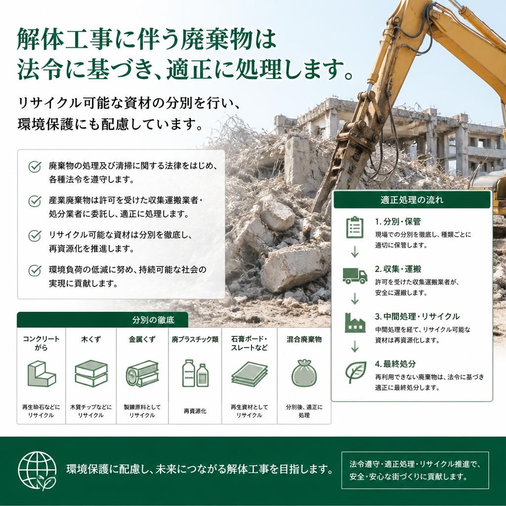 廃棄物処理の徹底