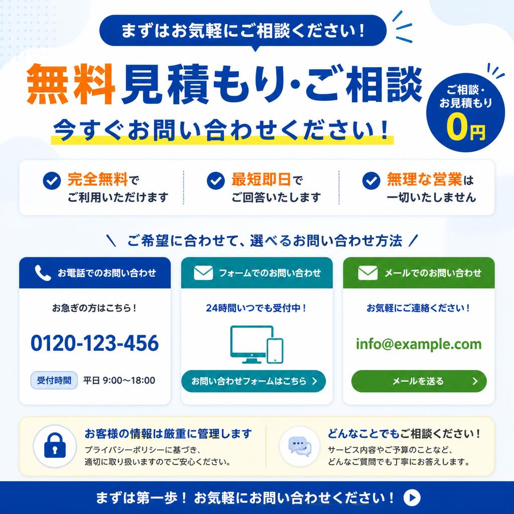 7. お問い合わせ・無料見積もり