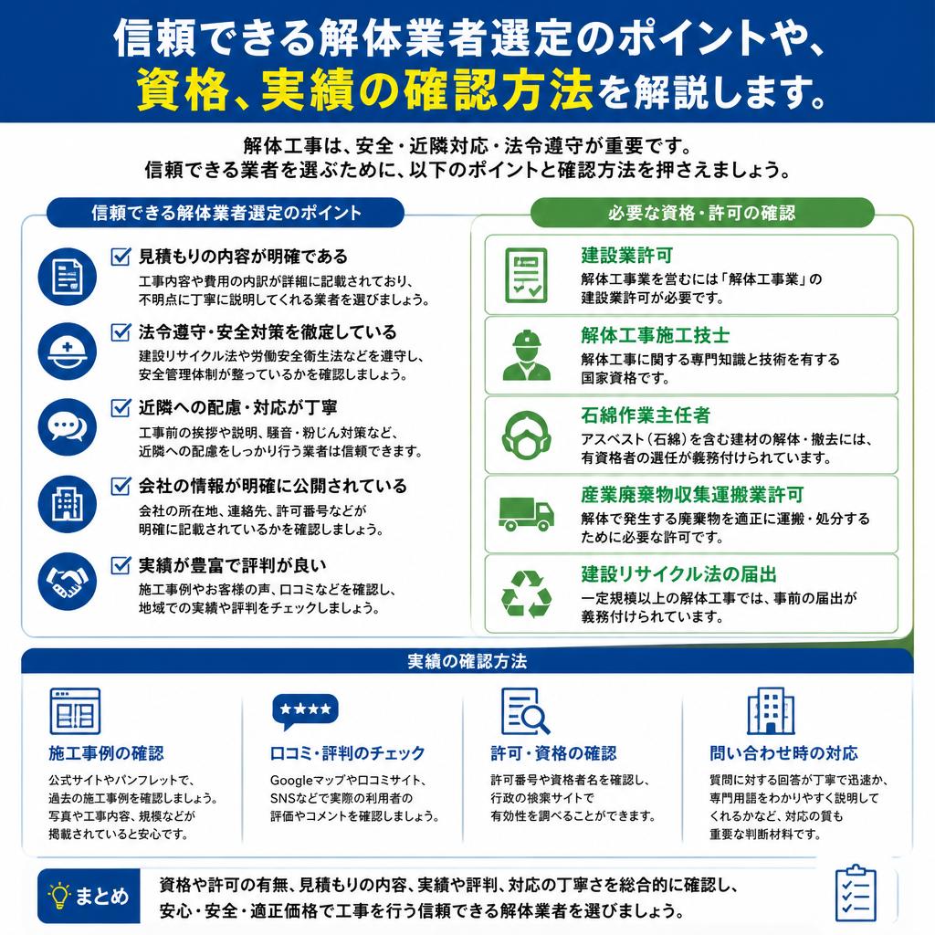 解体業者の選び方