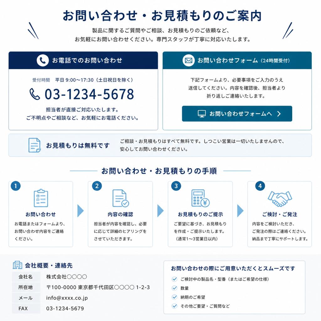 7. お問い合わせ・無料お見積り