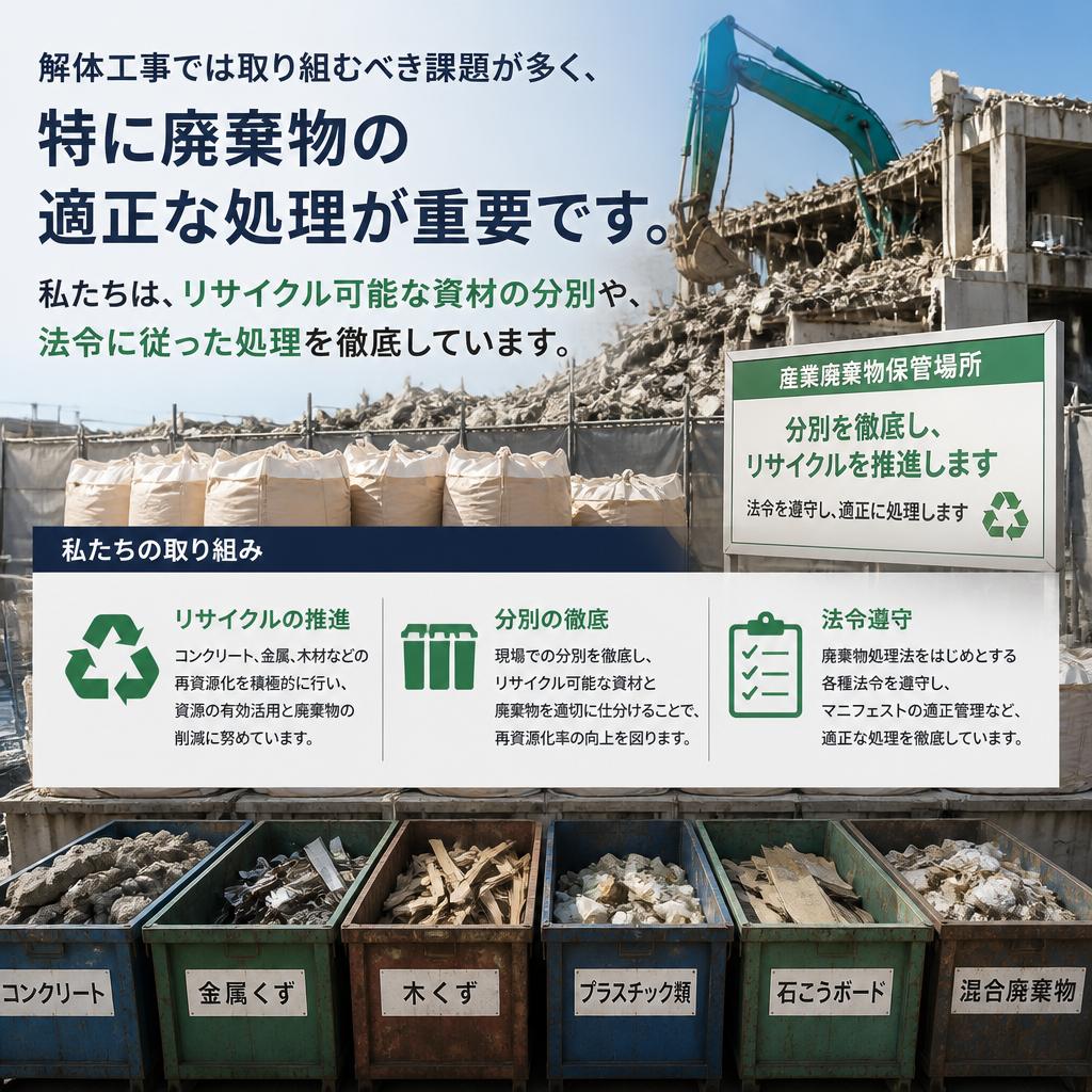 環境に配慮した廃棄物処理