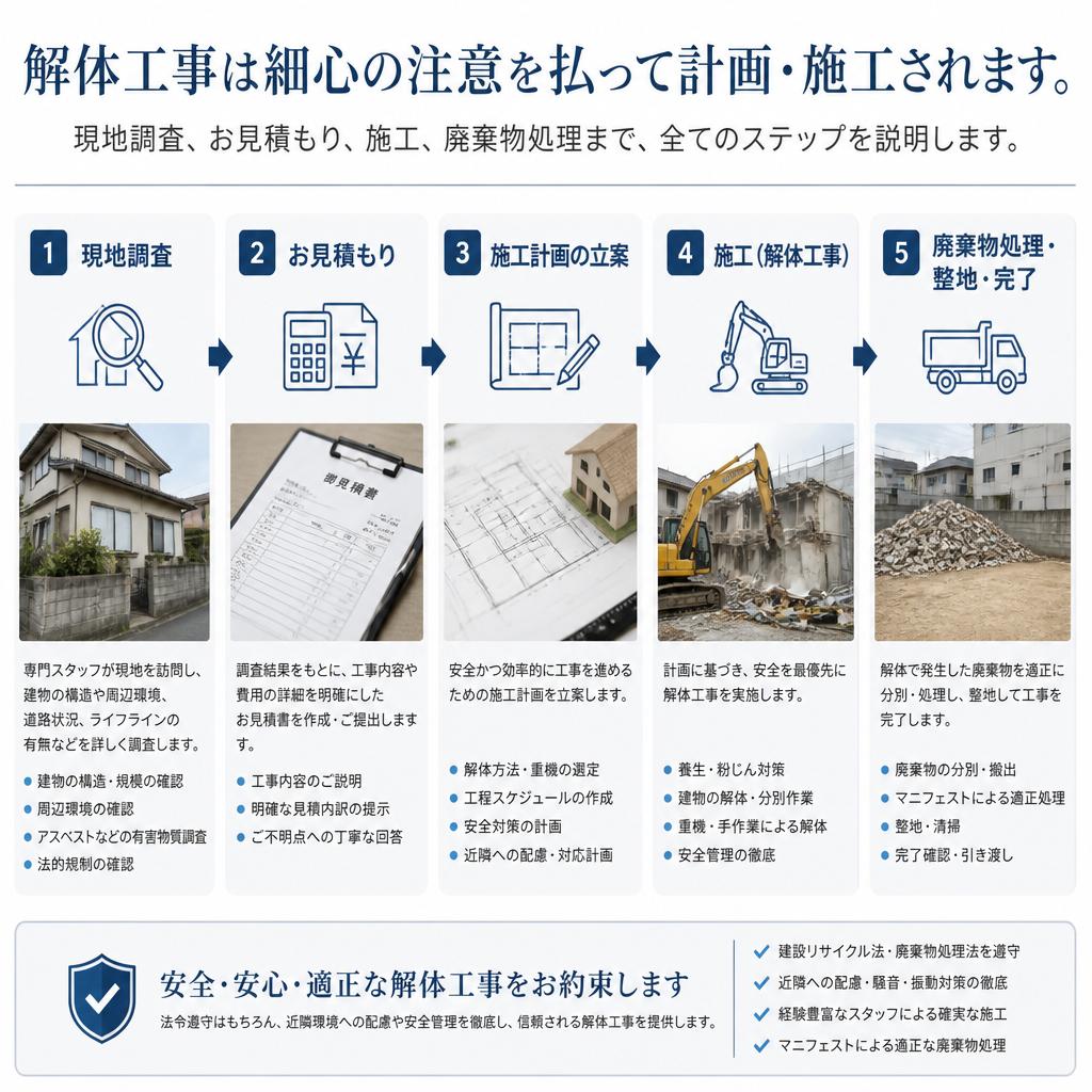 解体工事の流れ