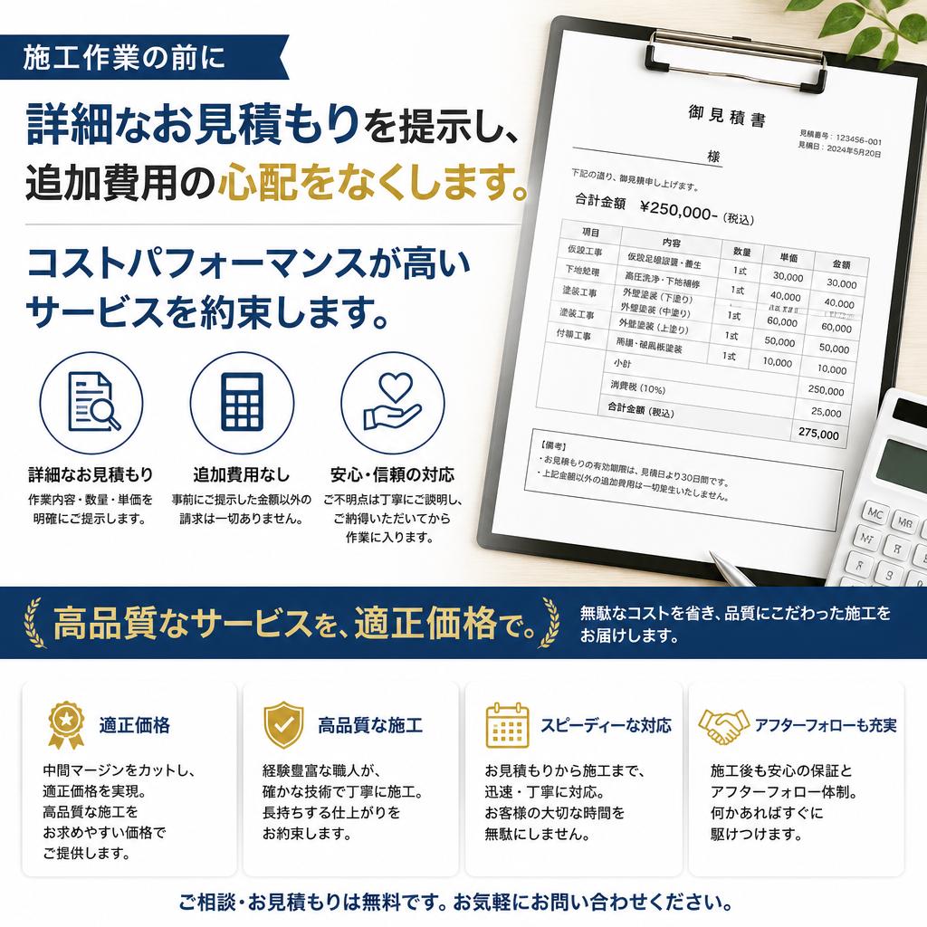 費用の透明性とお見積もり