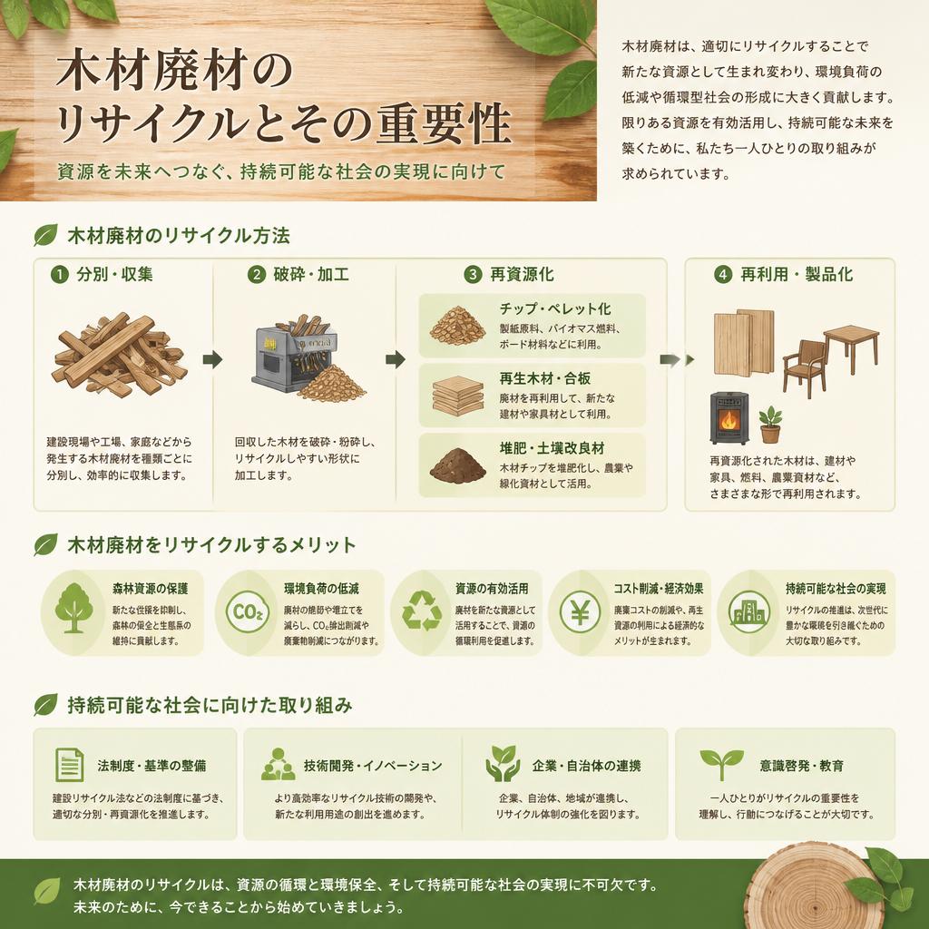 木材廃材のリサイクルとそのメリット