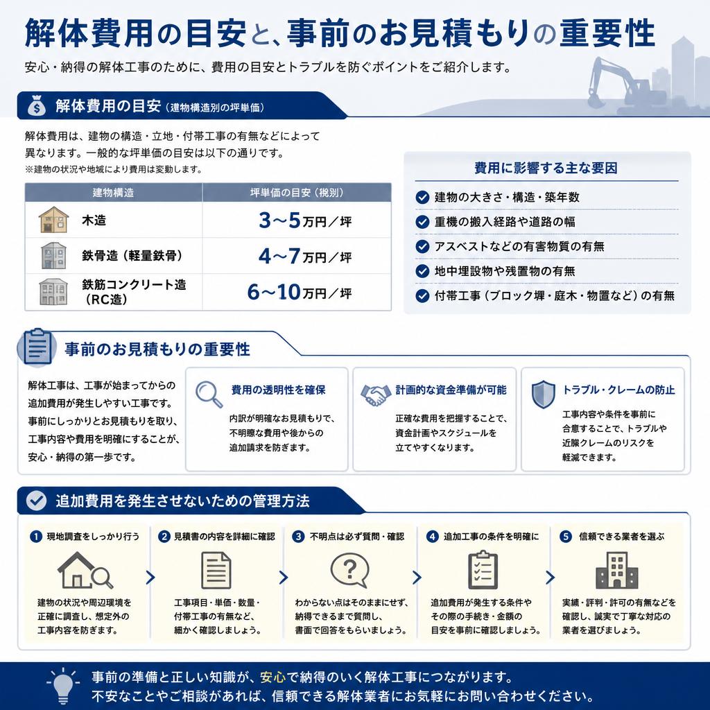 解体費用の透明性