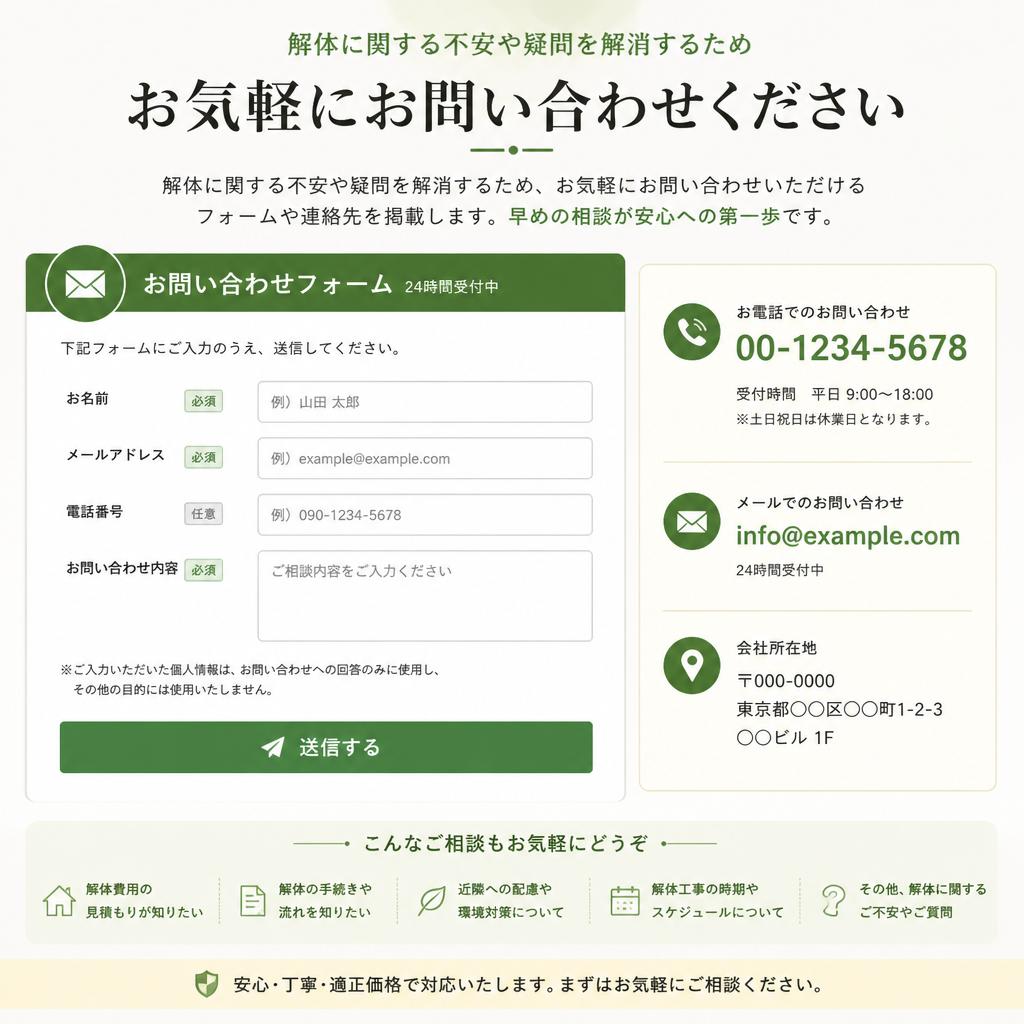 今すぐお問い合わせを！