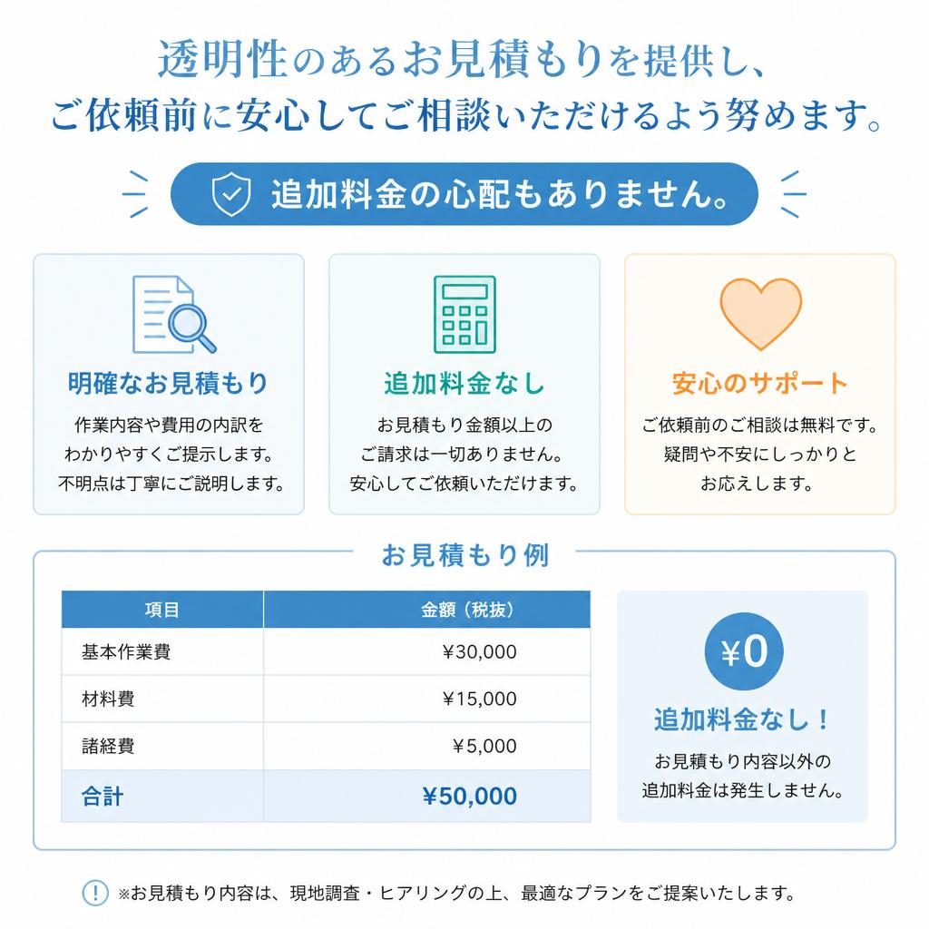 5. 施工前の詳細なお見積もり