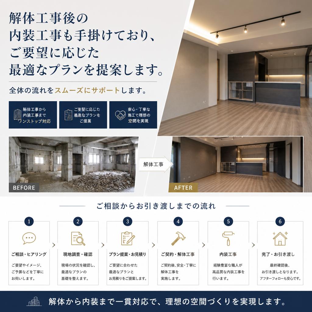 柔軟な内装工事サービス