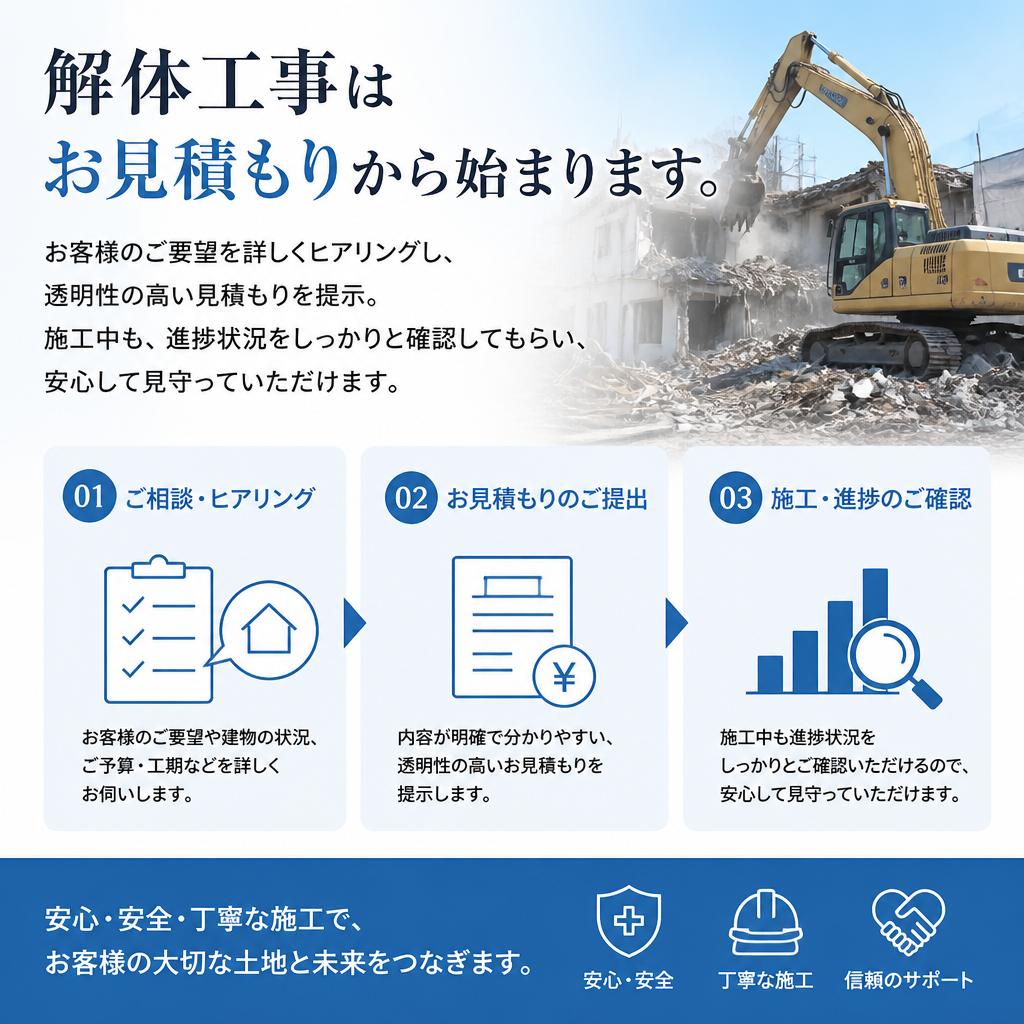 お見積もりから施工までの流れ