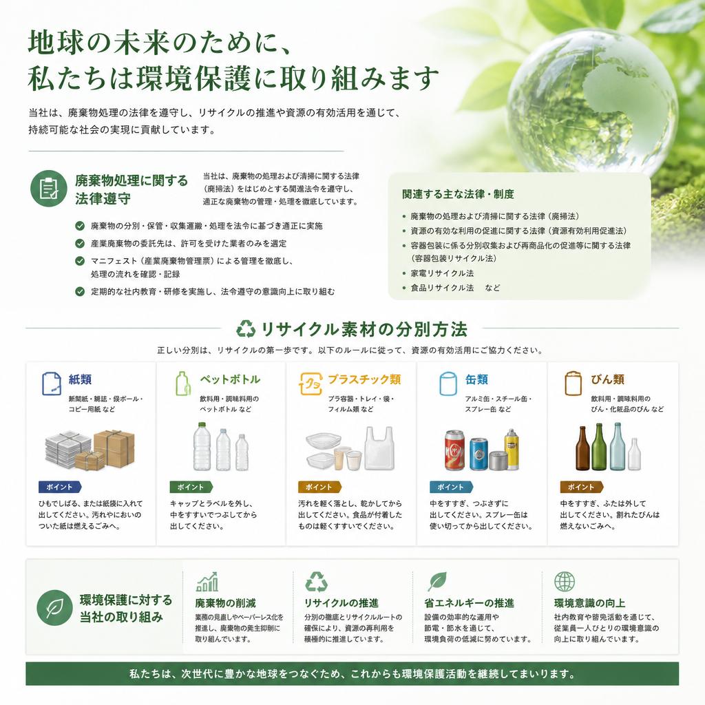 5. 環境への配慮とゴミ処理