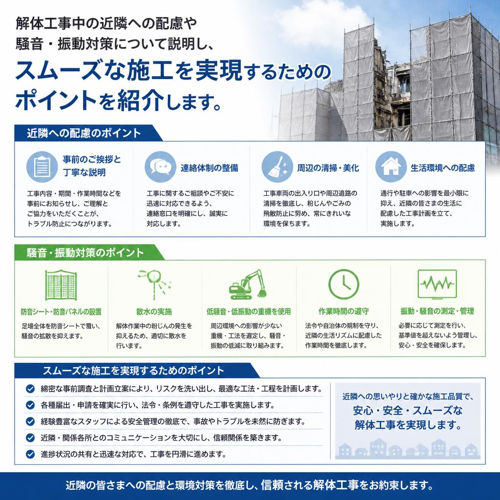 施工中の注意点と留意事項