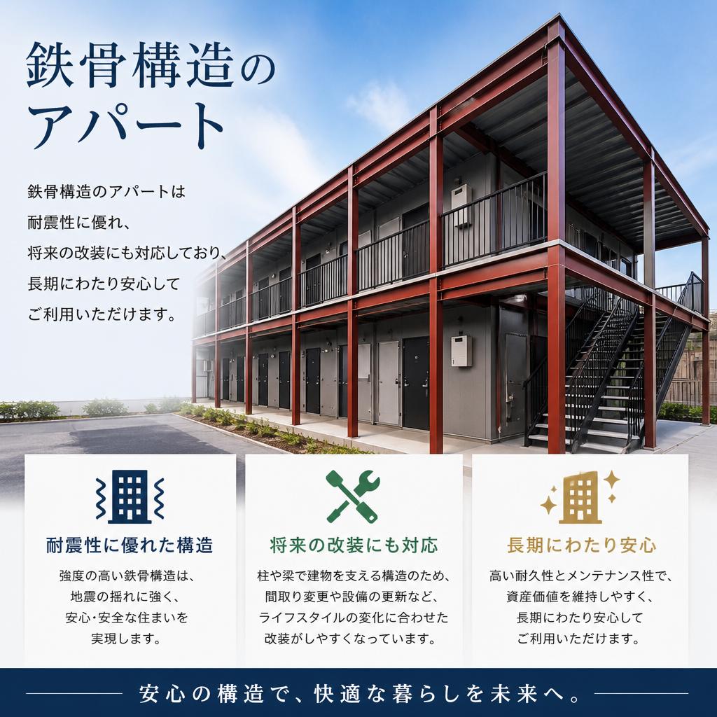 鉄骨構造のメリット