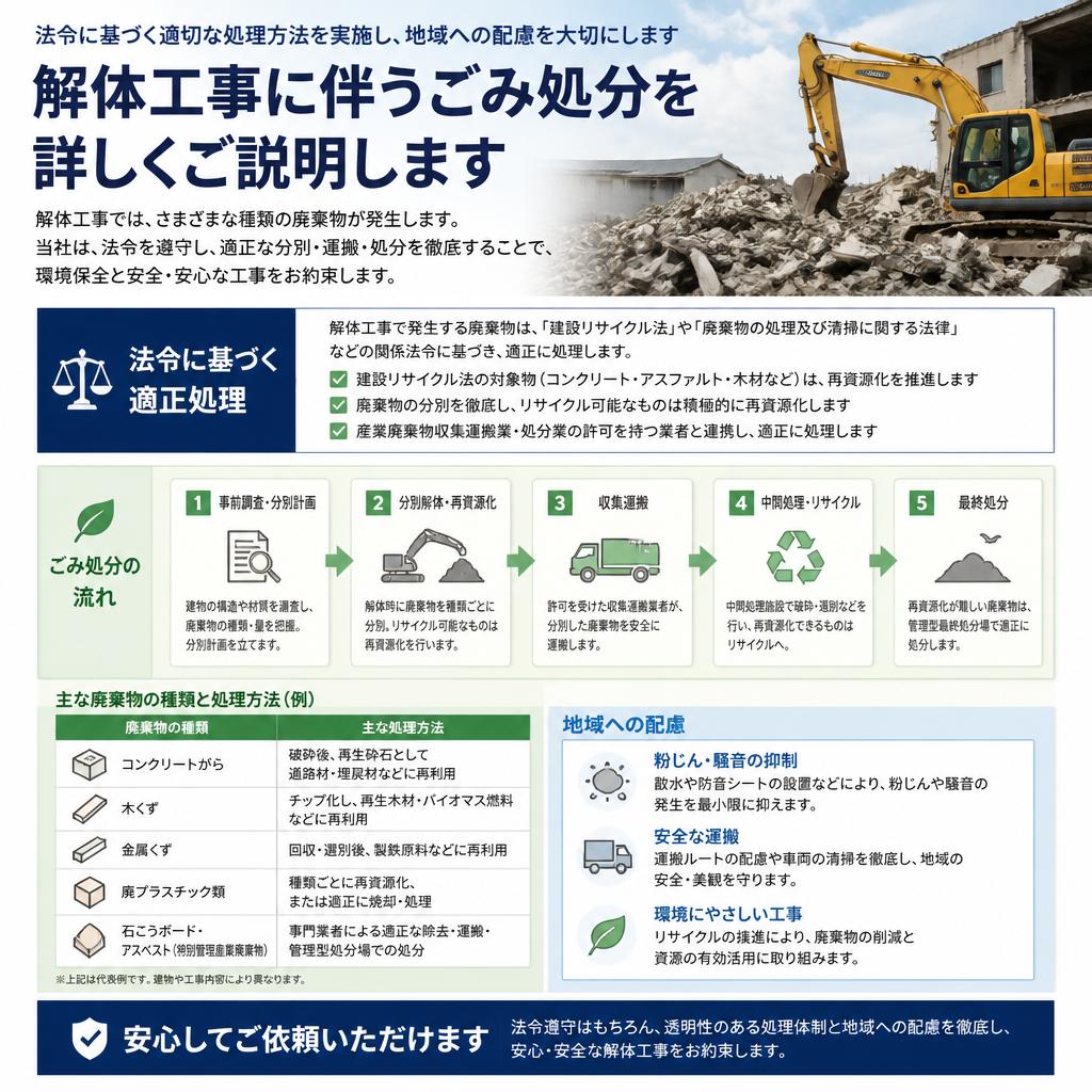 ごみ処分はお任せ！安心のクリーンアップ