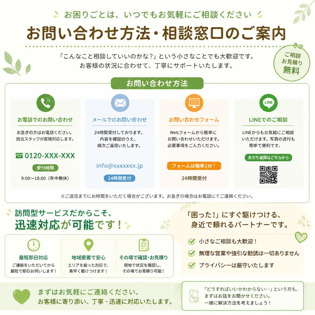 7. お問い合わせで安心の第一歩