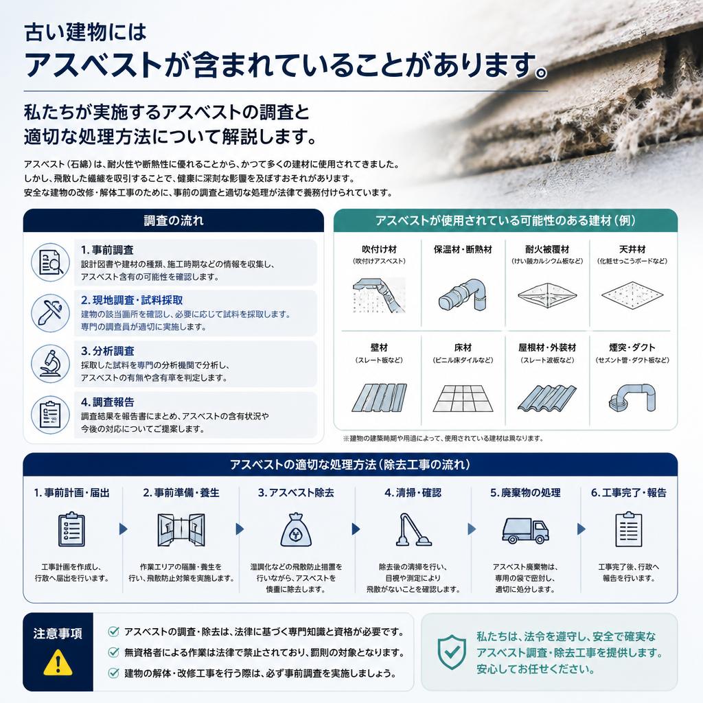 4. アスベストのリスクと処理について