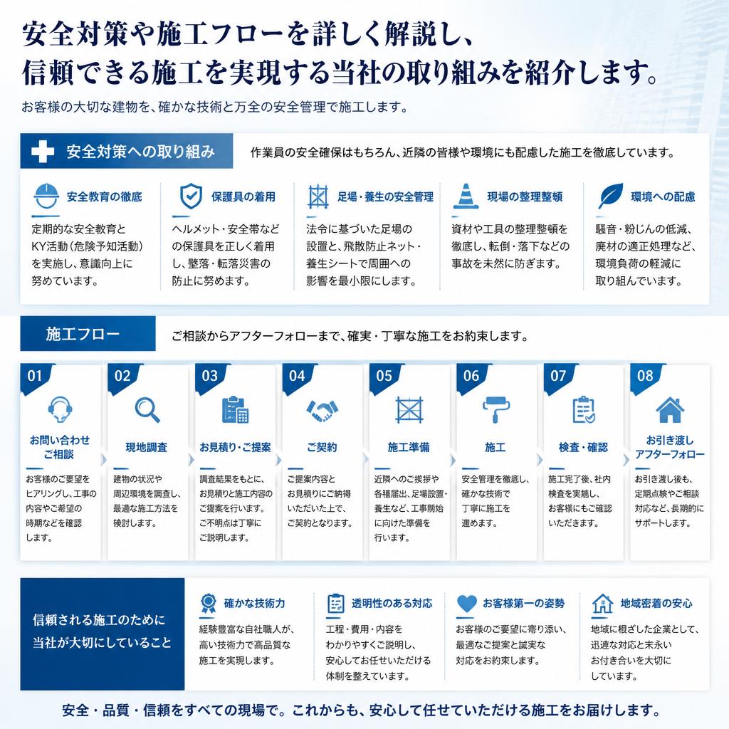 安全・安心を理念にした施工体制