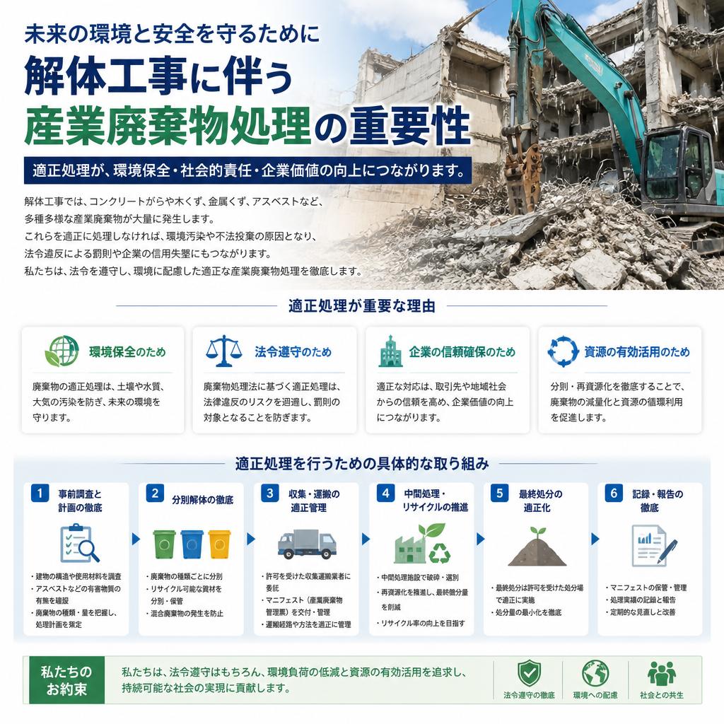 産業廃棄物の適正処理と環境対策