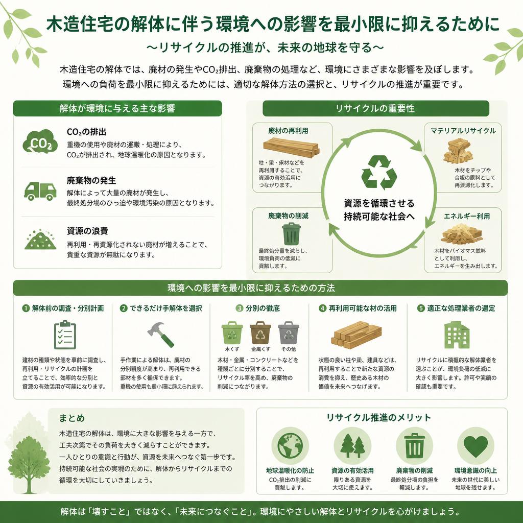 木造住宅の解体と環境への配慮
