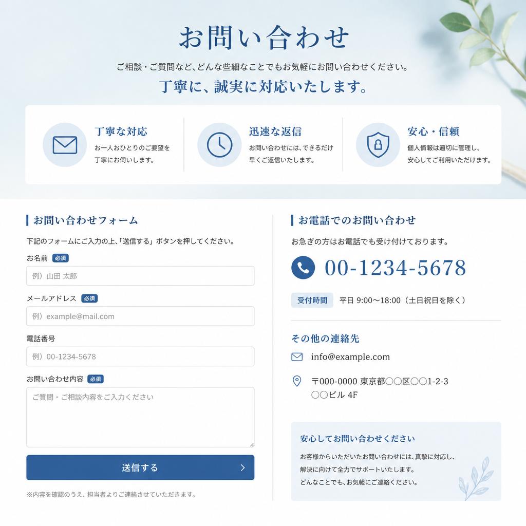 お気軽にお問い合わせください！