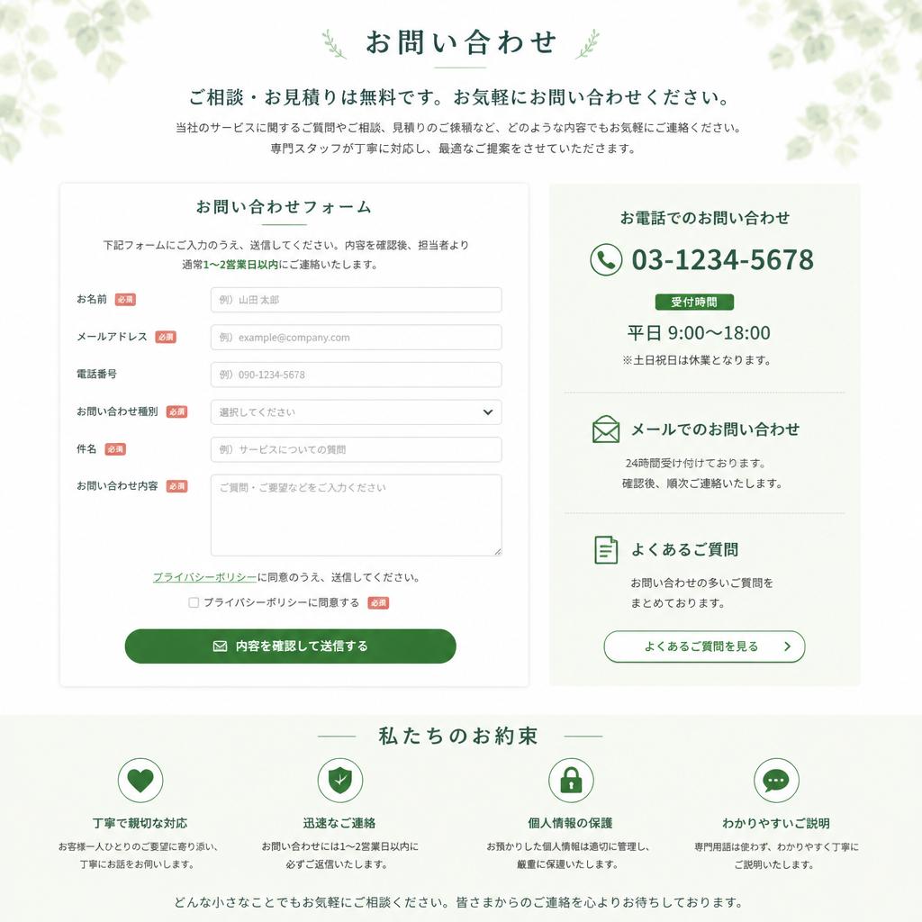 お気軽にお問い合わせください！