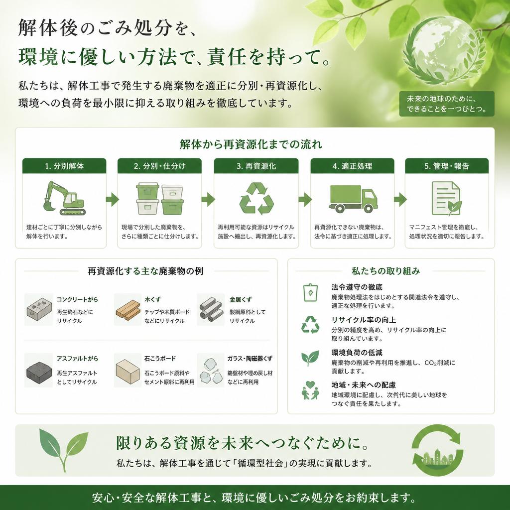 環境に配慮した廃棄物処理