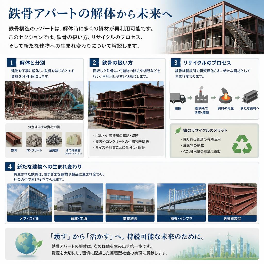 鉄骨構造の解体と再利用