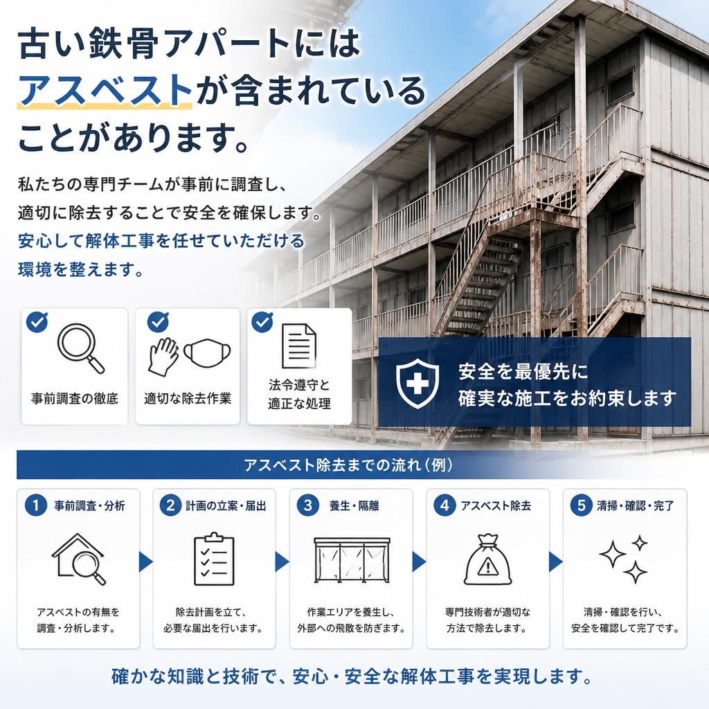 アスベスト調査と適正処理