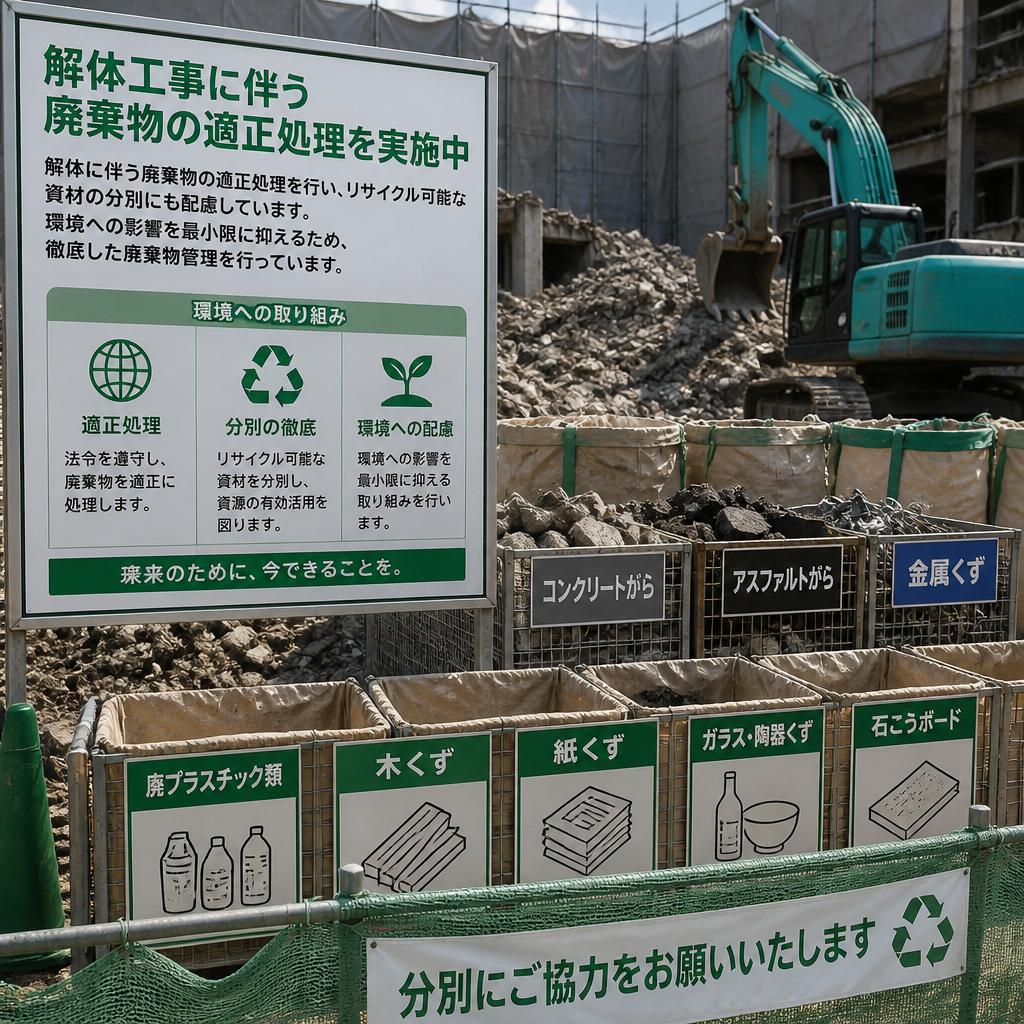 廃棄物処理の徹底と環境配慮