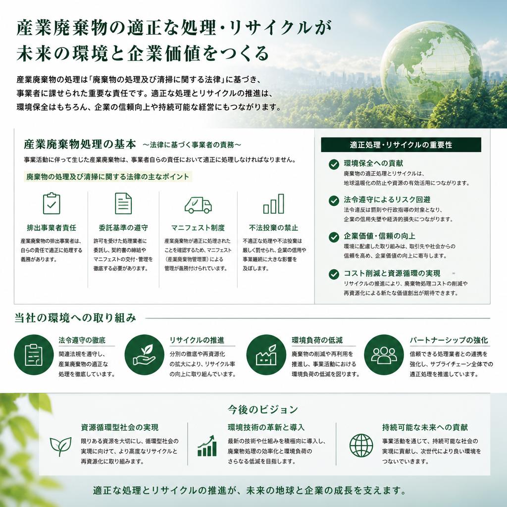 環境配慮型の廃棄物処理