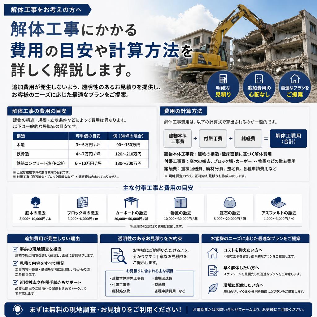 4. 明瞭な解体費用のご提示