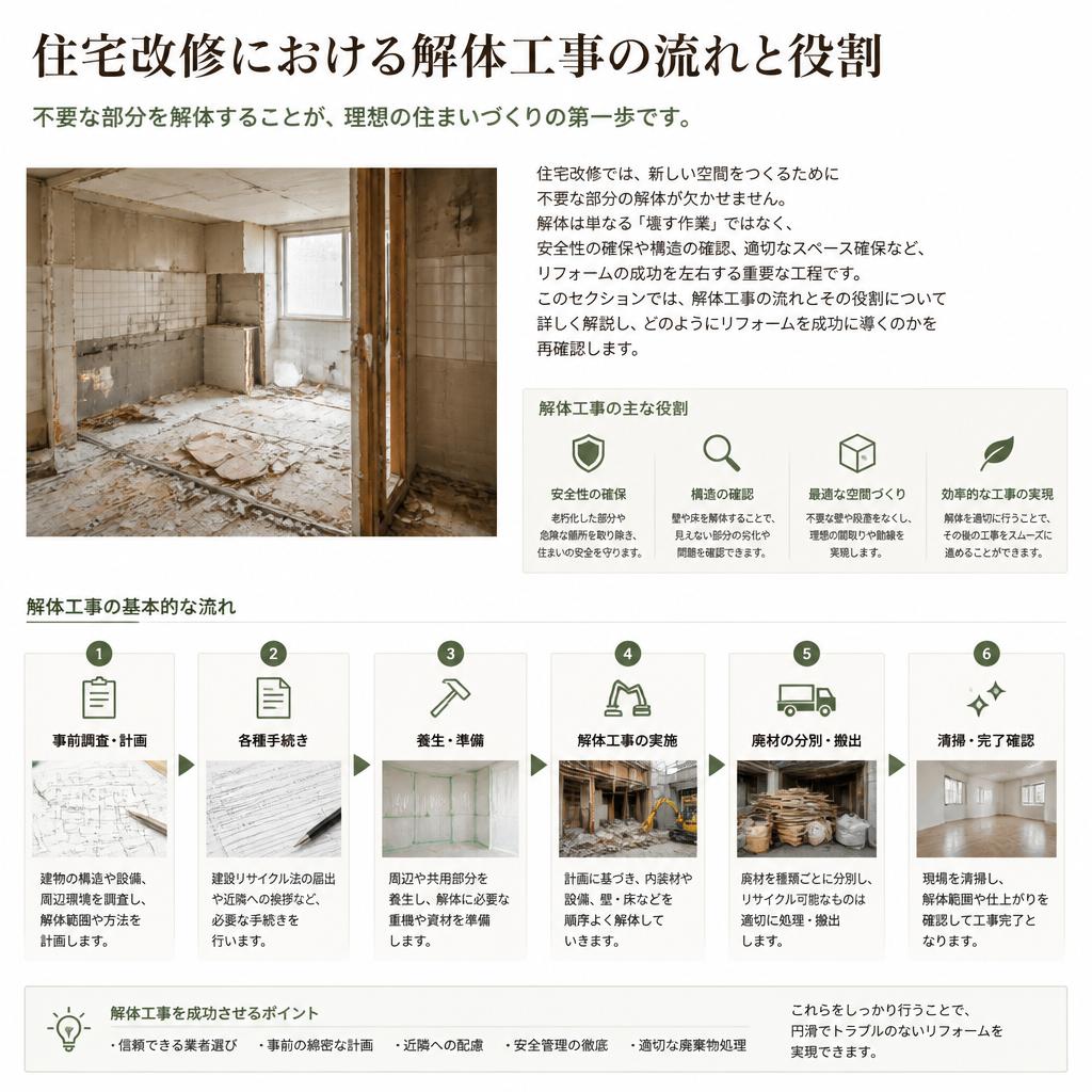 2. 住宅改修における解体工事の役割