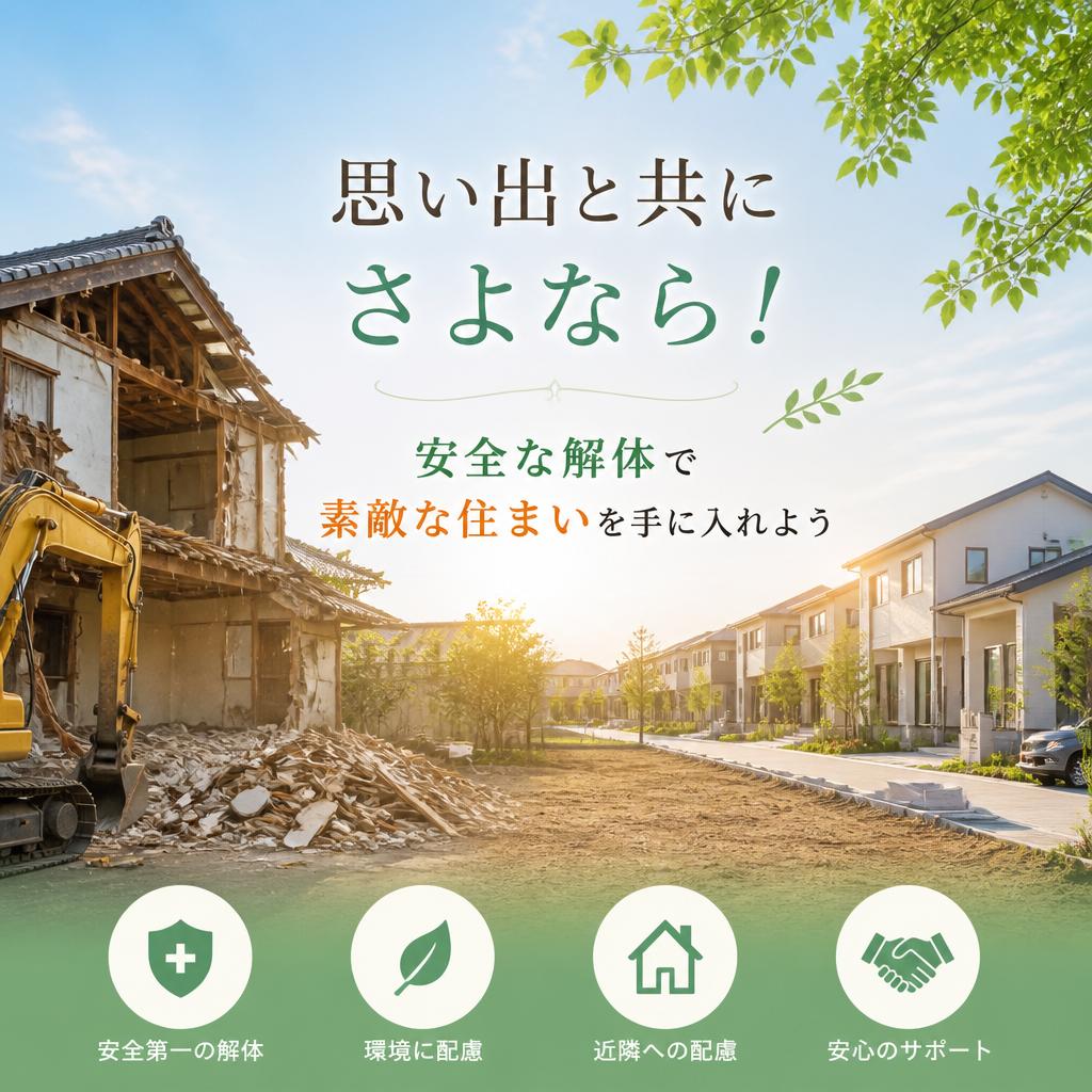 思い出と共にさよなら！安全な解体で素敵な住まいを手に入れよう