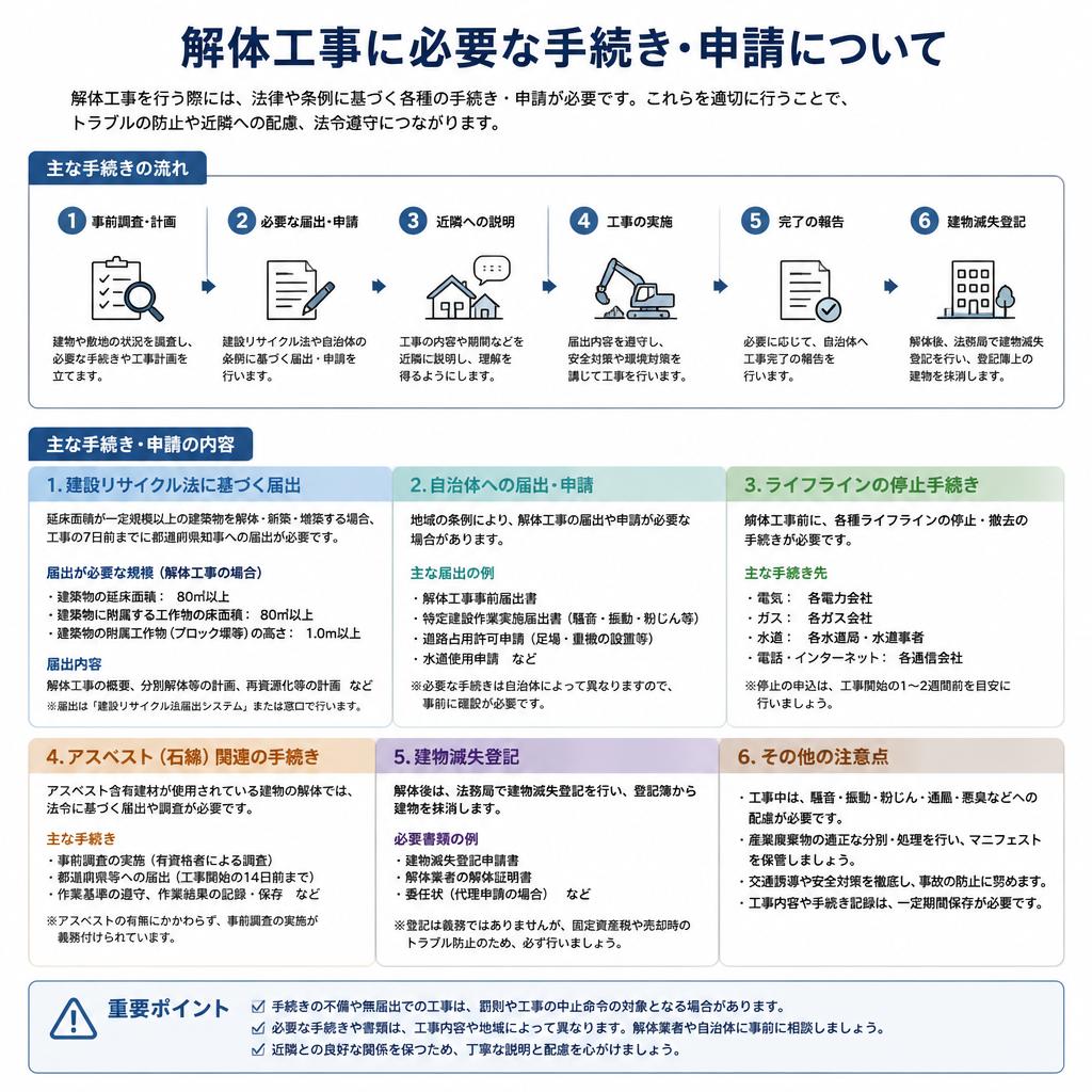 木造住宅解体に伴う手続きについて
