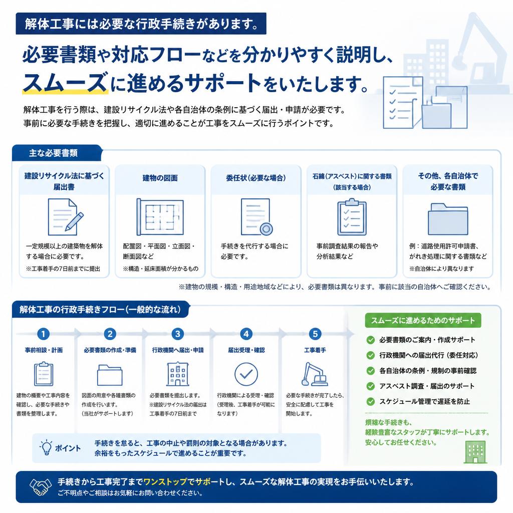 解体手続きの流れ