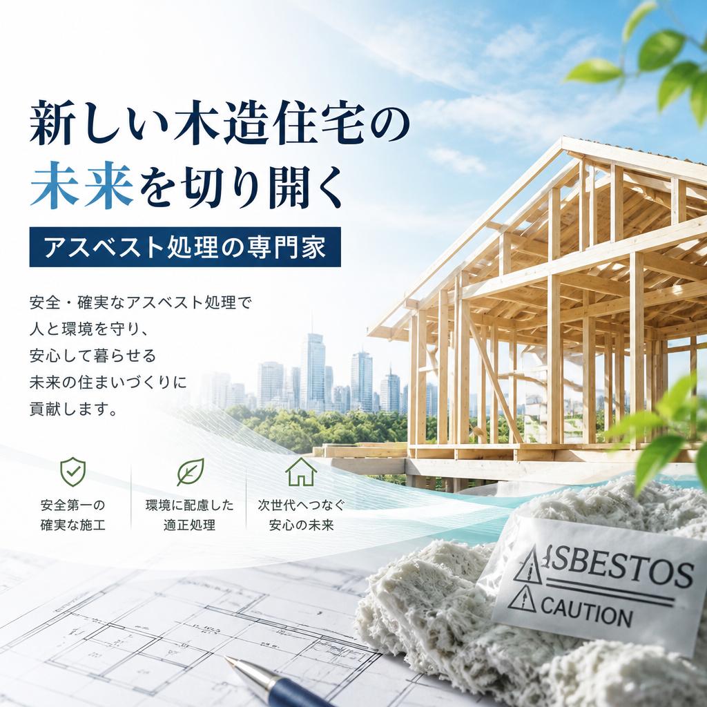 新しい木造住宅の未来を切り開くアスベスト処理の専門家