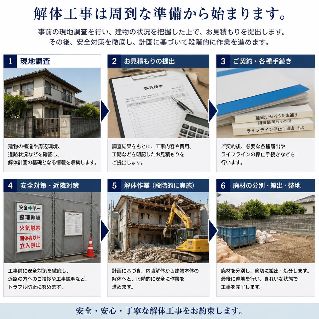 木造住宅解体の流れ