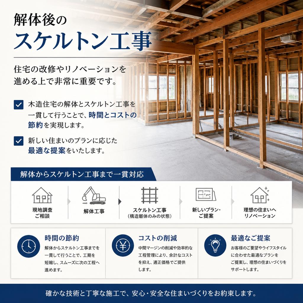スケルトン工事のメリット