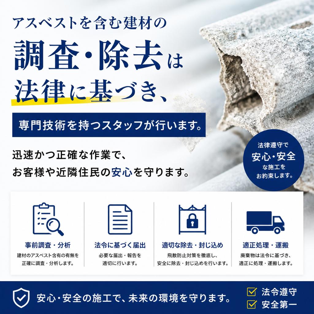 アスベスト除去の専門技術