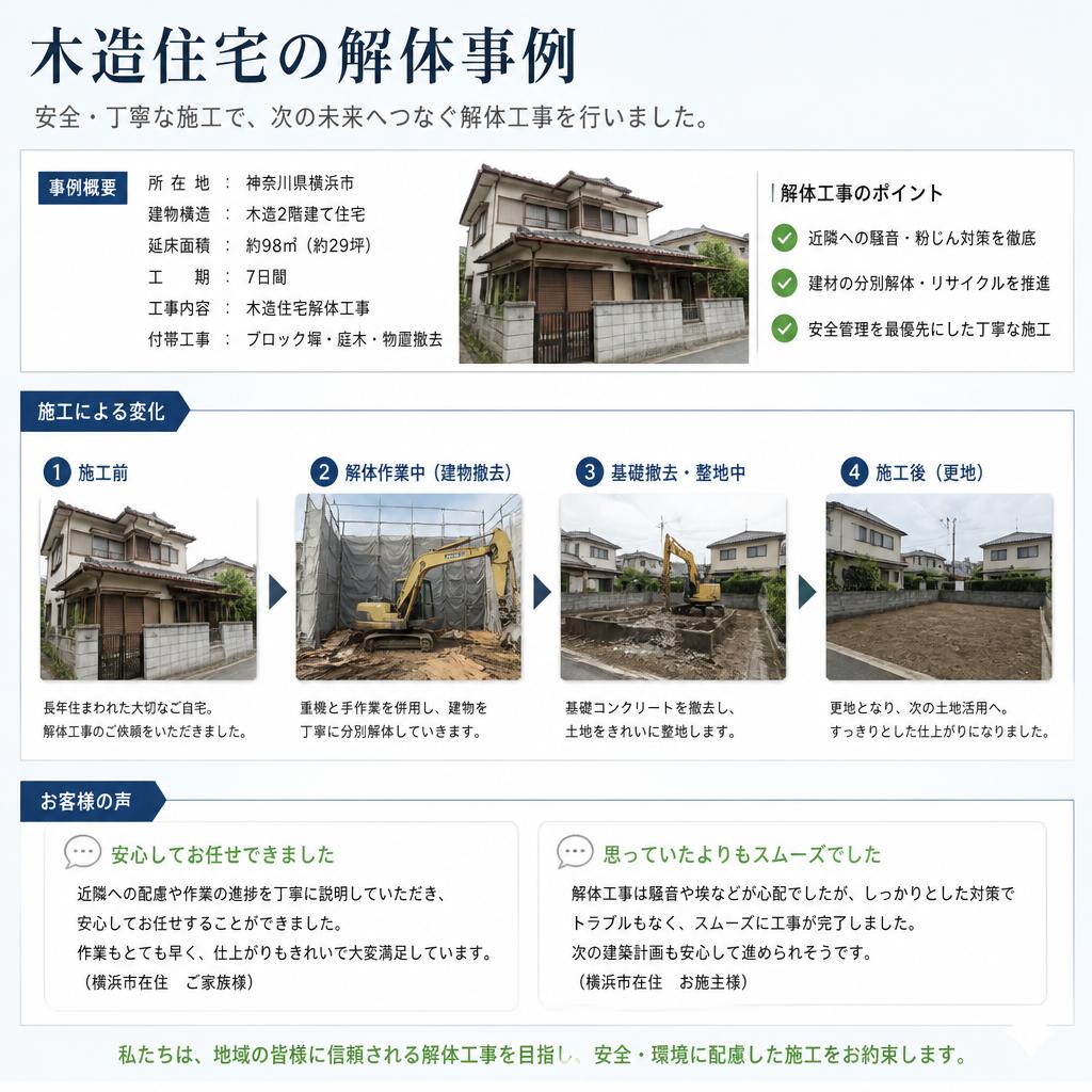 3. 木造住宅の解体事例