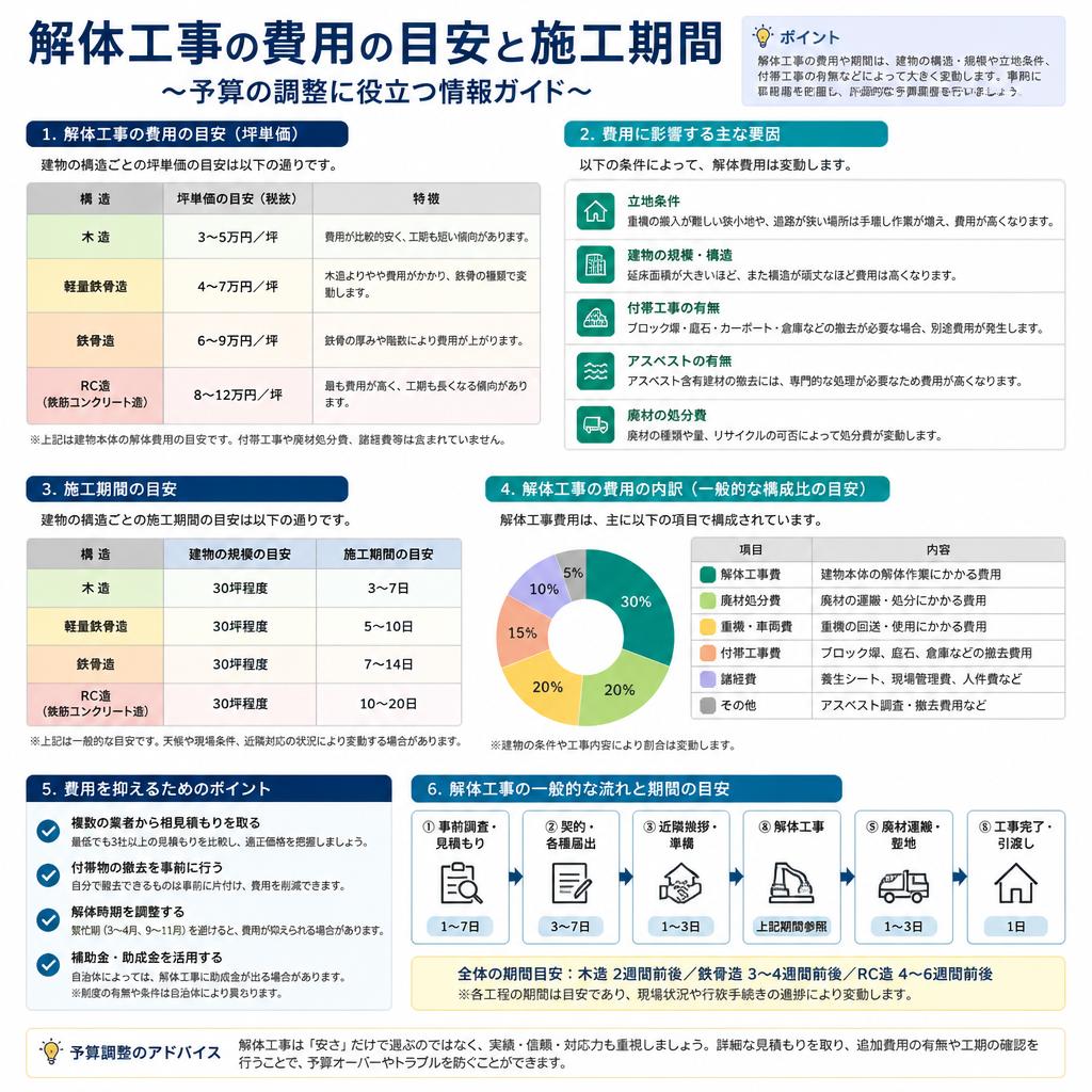 4. 解体費用とタイムライン
