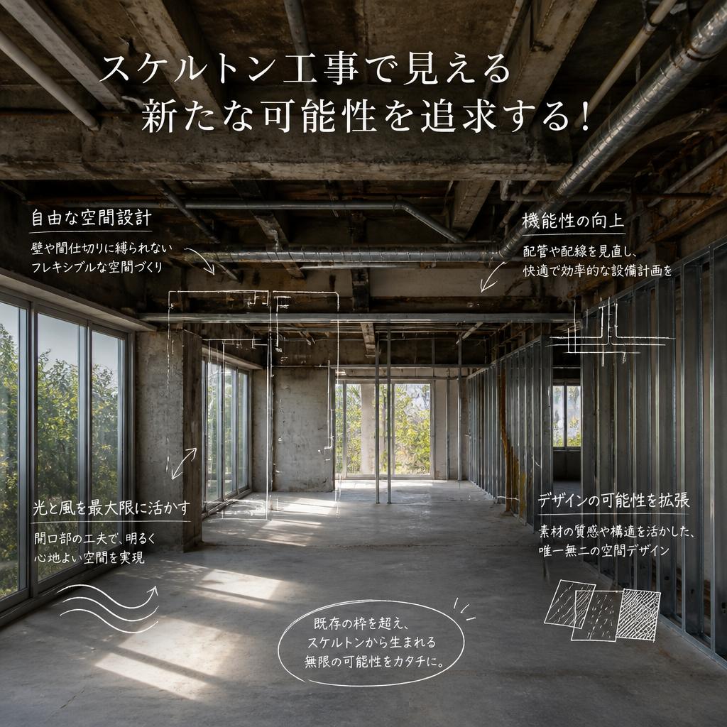 スケルトン工事で見える新たな可能性を追求する！